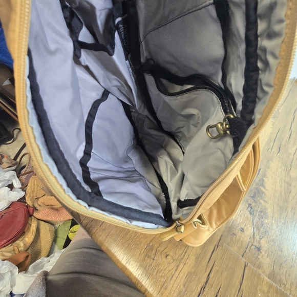 Vtg AmeriBag The Healthy Back Bag Leather Sling Backpack Made In Usa main image 5
